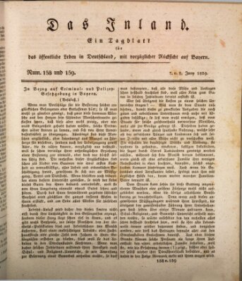 Das Inland (Deutsche Tribüne) Montag 8. Juni 1829