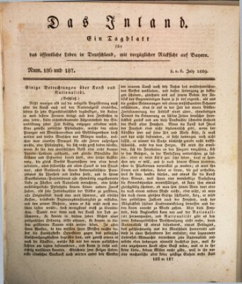 Das Inland (Deutsche Tribüne) Montag 6. Juli 1829