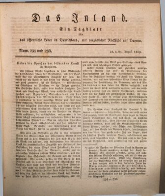 Das Inland (Deutsche Tribüne) Montag 24. August 1829