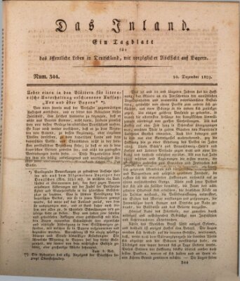 Das Inland (Deutsche Tribüne) Donnerstag 10. Dezember 1829