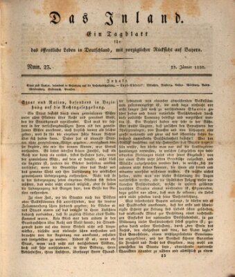 Das Inland (Deutsche Tribüne) Samstag 23. Januar 1830
