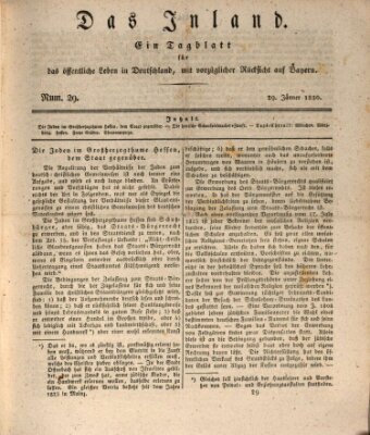 Das Inland (Deutsche Tribüne) Freitag 29. Januar 1830