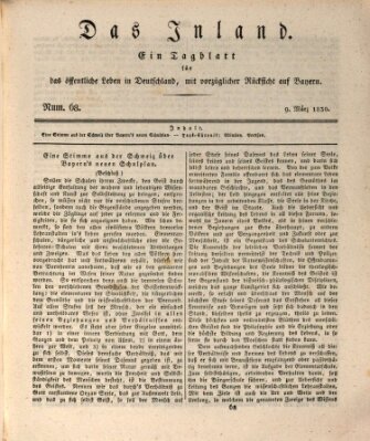 Das Inland (Deutsche Tribüne) Dienstag 9. März 1830
