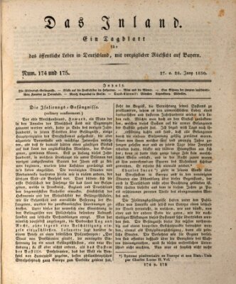 Das Inland (Deutsche Tribüne) Montag 28. Juni 1830