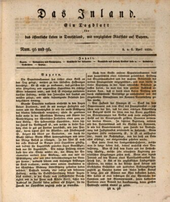 Das Inland (Deutsche Tribüne) Mittwoch 6. April 1831