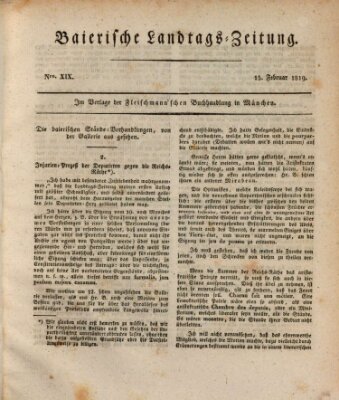 Baierische Landtags-Zeitung Montag 15. Februar 1819