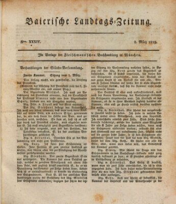 Baierische Landtags-Zeitung Dienstag 2. März 1819