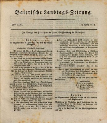 Baierische Landtags-Zeitung Dienstag 9. März 1819