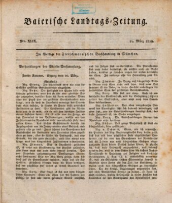 Baierische Landtags-Zeitung Sonntag 14. März 1819
