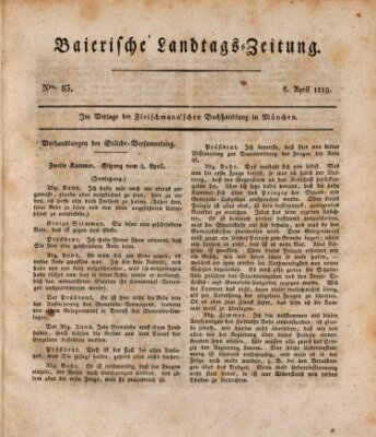 Baierische Landtags-Zeitung Dienstag 6. April 1819