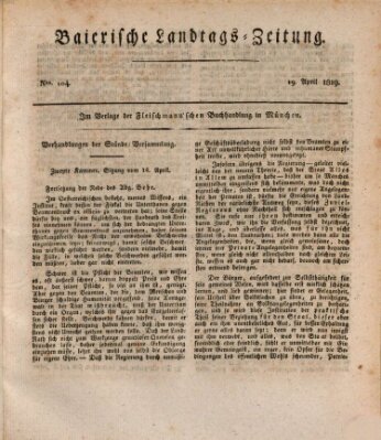 Baierische Landtags-Zeitung Montag 19. April 1819
