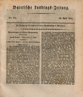 Baierische Landtags-Zeitung Dienstag 20. April 1819