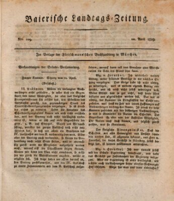 Baierische Landtags-Zeitung Dienstag 20. April 1819