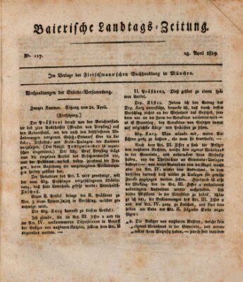 Baierische Landtags-Zeitung Sonntag 25. April 1819