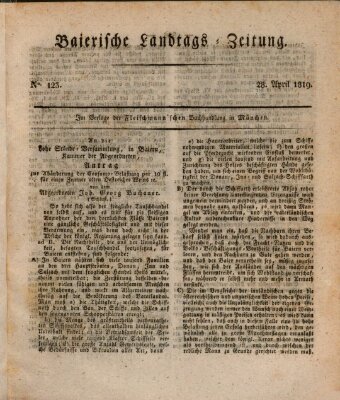 Baierische Landtags-Zeitung Mittwoch 28. April 1819