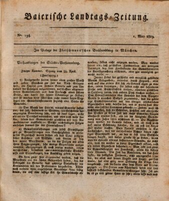 Baierische Landtags-Zeitung Samstag 1. Mai 1819