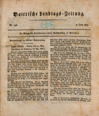 Baierische Landtags-Zeitung Mittwoch 9. Juni 1819