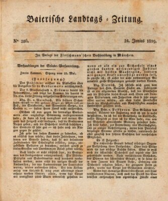 Baierische Landtags-Zeitung Donnerstag 24. Juni 1819