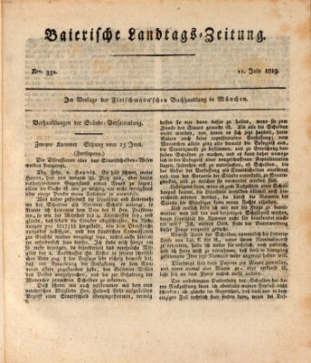 Baierische Landtags-Zeitung Sonntag 11. Juli 1819