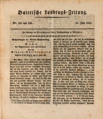 Baierische Landtags-Zeitung Sonntag 11. Juli 1819