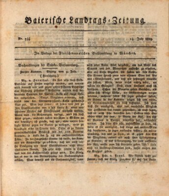 Baierische Landtags-Zeitung Mittwoch 14. Juli 1819