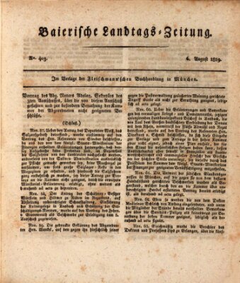 Baierische Landtags-Zeitung Freitag 6. August 1819