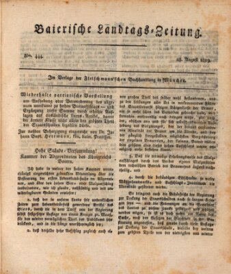 Baierische Landtags-Zeitung Samstag 28. August 1819