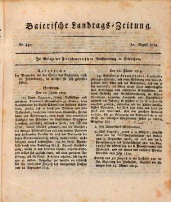 Baierische Landtags-Zeitung Montag 30. August 1819