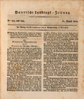 Baierische Landtags-Zeitung Dienstag 31. August 1819