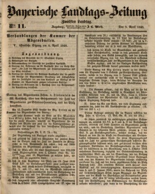 Bayerische Landtags-Zeitung Sonntag 9. April 1848