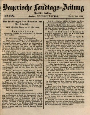 Bayerische Landtags-Zeitung Freitag 2. Juni 1848
