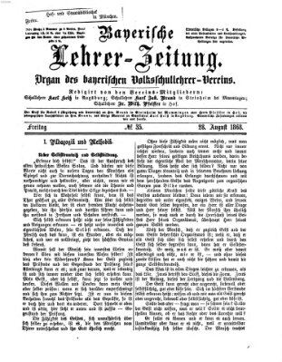 Bayerische Lehrerzeitung Freitag 28. August 1868