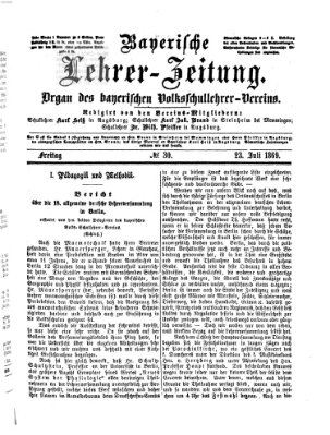 Bayerische Lehrerzeitung Freitag 23. Juli 1869