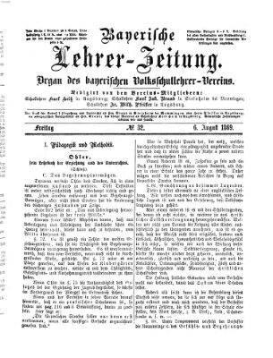 Bayerische Lehrerzeitung Freitag 6. August 1869