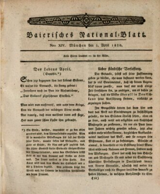 Baierisches National-Blatt Mittwoch 5. April 1820