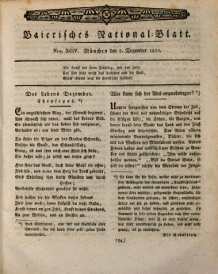 Baierisches National-Blatt Samstag 2. Dezember 1820