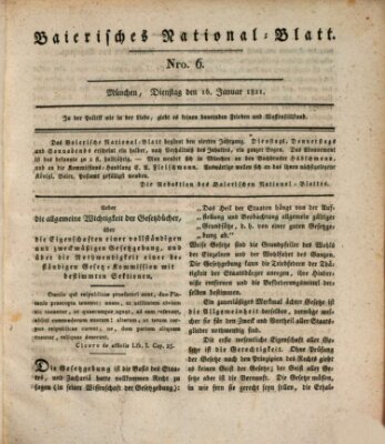 Baierisches National-Blatt Dienstag 16. Januar 1821
