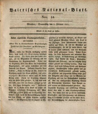 Baierisches National-Blatt Donnerstag 8. Februar 1821