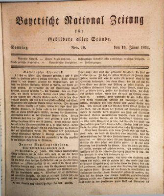 Bayerische National-Zeitung Sonntag 19. Januar 1834