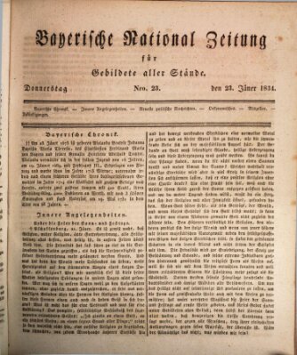 Bayerische National-Zeitung Donnerstag 23. Januar 1834