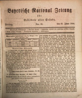 Bayerische National-Zeitung Freitag 31. Januar 1834