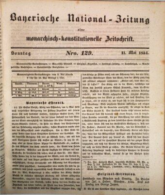 Bayerische National-Zeitung Sonntag 11. Mai 1834