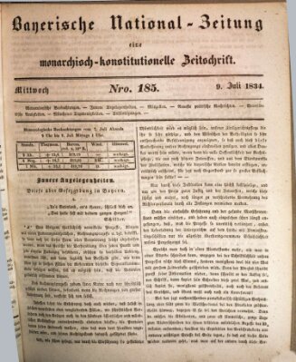 Bayerische National-Zeitung Mittwoch 9. Juli 1834