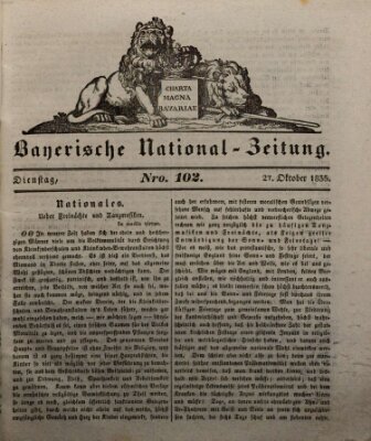 Bayerische National-Zeitung Dienstag 27. Oktober 1835