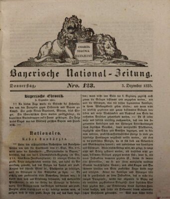 Bayerische National-Zeitung Donnerstag 3. Dezember 1835