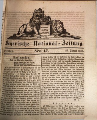 Bayerische National-Zeitung Dienstag 26. Januar 1836