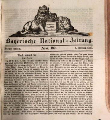 Bayerische National-Zeitung Donnerstag 4. Februar 1836