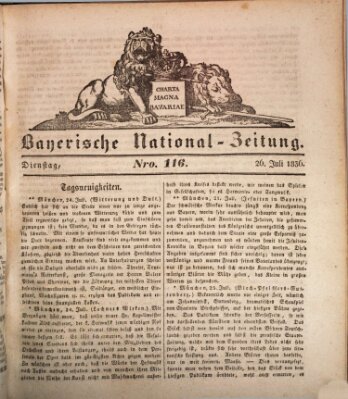 Bayerische National-Zeitung Dienstag 26. Juli 1836