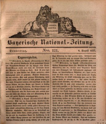 Bayerische National-Zeitung Donnerstag 4. August 1836