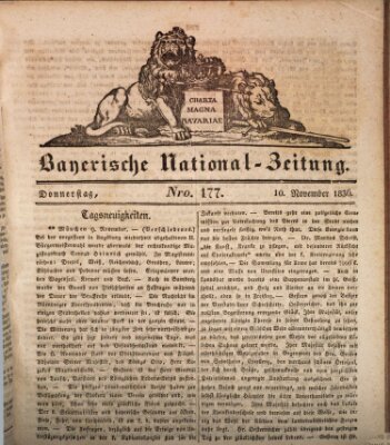 Bayerische National-Zeitung Donnerstag 10. November 1836
